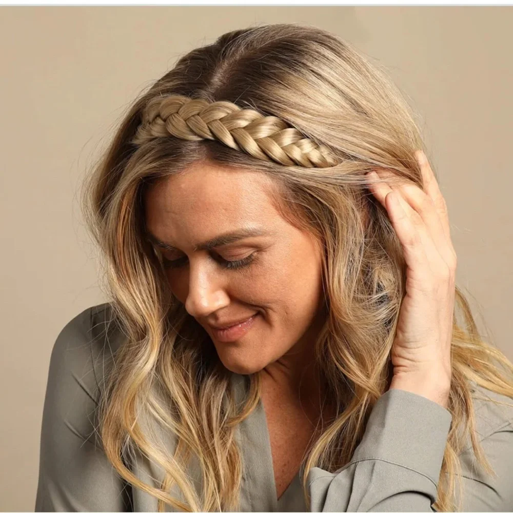 Madison Braid 2 Strand Headband is Hand Braided and Color Blended NIB
